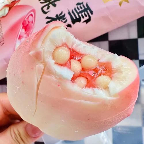 【5支】艾冰客小艾蜜桃网红雪糕冷饮桃子口味冰淇淋激凌整箱包邮