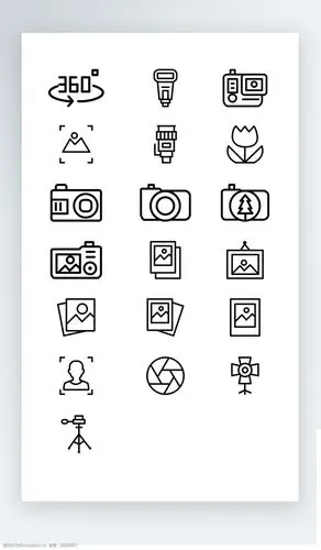 生活图标黑白线稿图标素材ai图片-图行天下图库