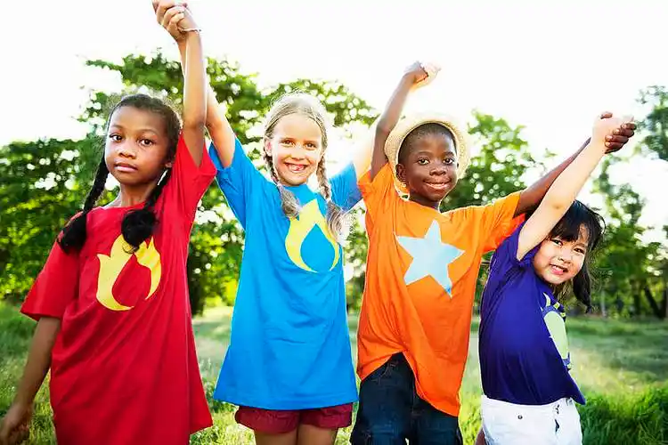多种族,孩子,种族,户外,高兴,概念_高清图片_全景视觉