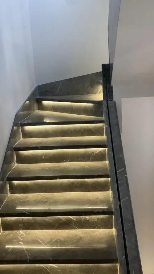 天然大理石楼梯星耀灰