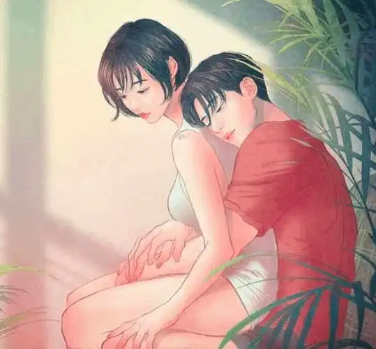 不露骨但让人脸红害羞的情侣插画