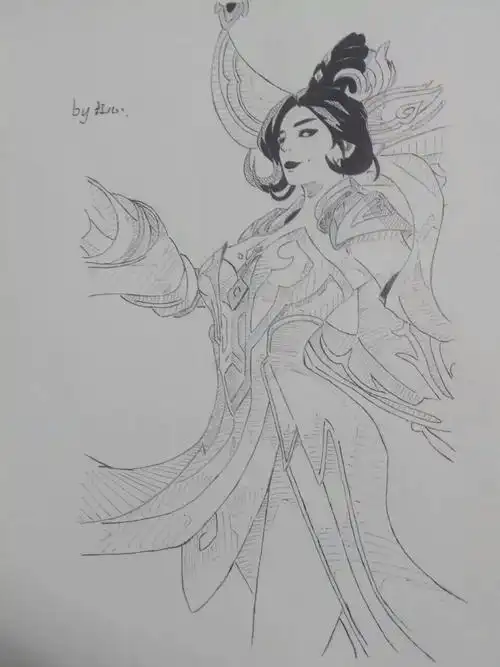 王者人物简笔画武则天