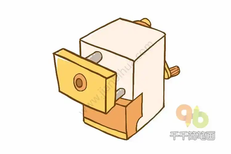 小狗转笔刀简笔画