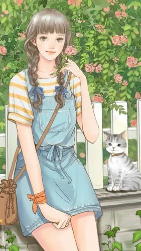 唯美 意境 插画 女生头像 高清壁纸  卡通壁纸 人物 森系  清新