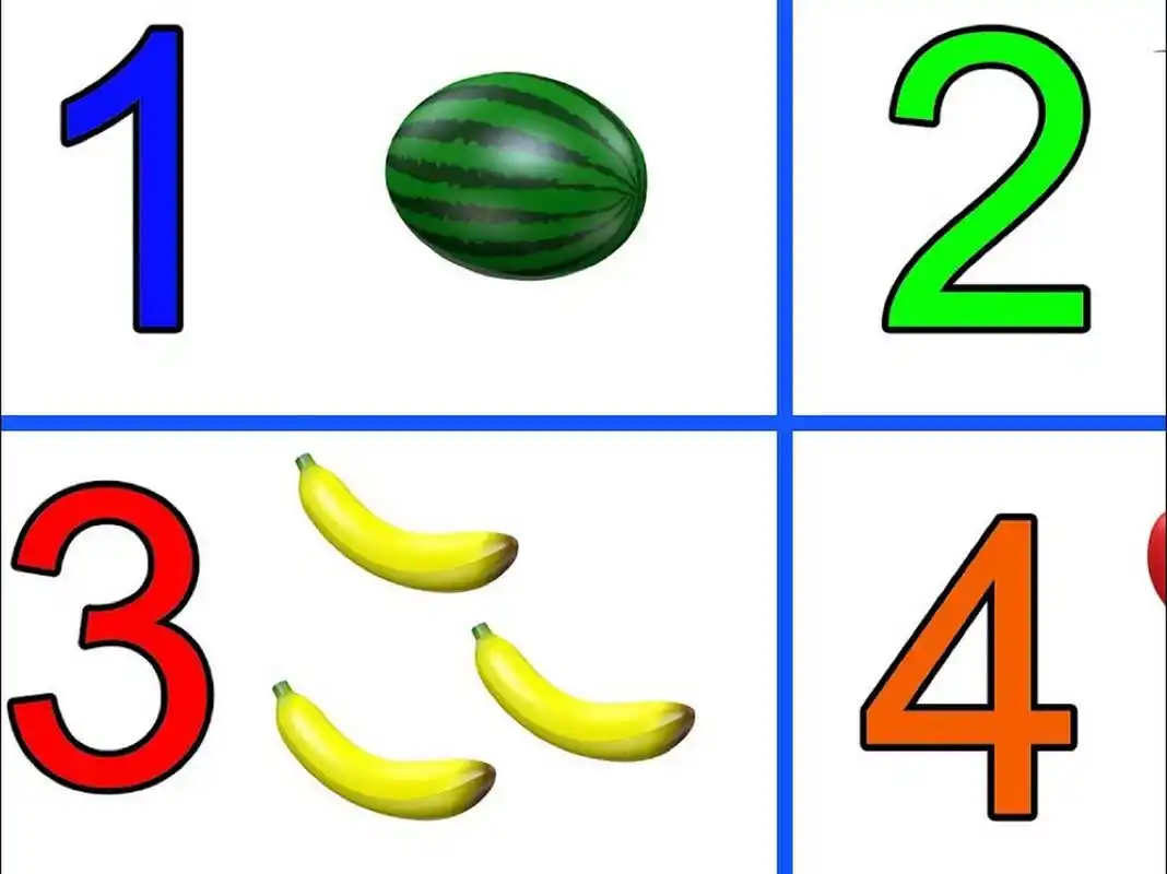 儿童启蒙早教动画,学习数字1-10 学习数字,并认识水果名称