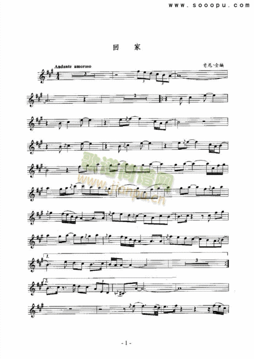 回家管乐类萨克斯管(其他乐谱)1