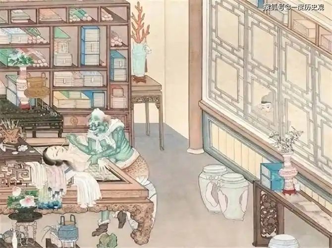 原创清朝名画女鬼图放大后才知她在干啥很多人都不敢细看