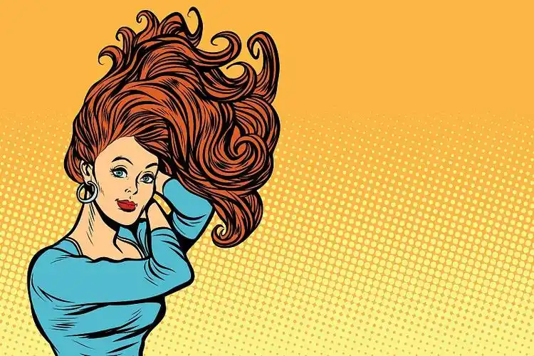 一头秀发的女人图片