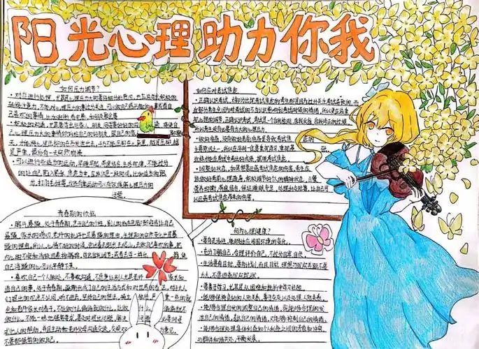 "阳光心理 健康成长"心理手抄报简单6张-图1