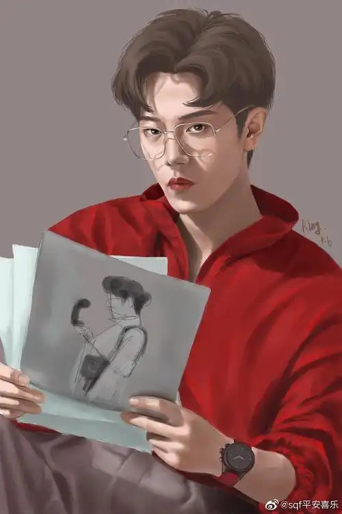 肖战|插画|创作习作|密码是圣阿德雷斯_原创作品-站酷(zcool)