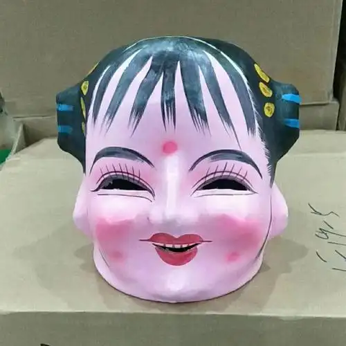 牛皮纸大头娃娃头套道具社火秧歌面具其他