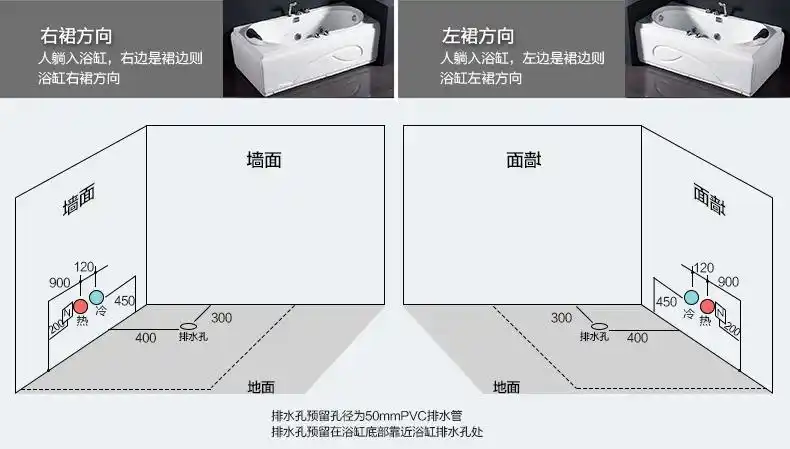 亚克力浴缸嵌入式冲浪按摩长方形浴缸成人浴盆工程批发浴缸3007
