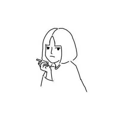 手绘简笔画头像大全黑白简笔画qq头像女生简笔画的卡通头像女生