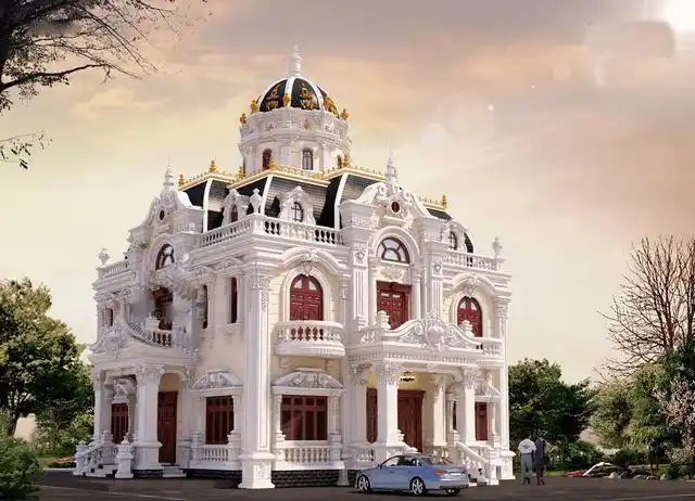 城堡类型的住房图片随便建一栋就是全村最豪别墅