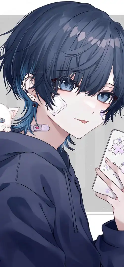 卫衣男子插画特辑 -_壁纸_手机_背景图