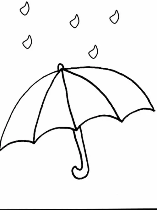 保店镇张宅幼儿园小班 涂色《小雨伞》