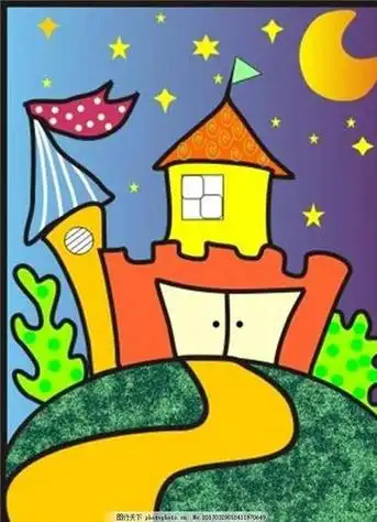 彩色的梦境简笔画2动物风景简笔画色彩 第1页愤怒小鸟有色彩简笔画