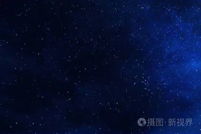 美丽夜空与星星的长照