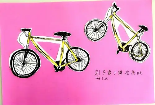 自行车绘画