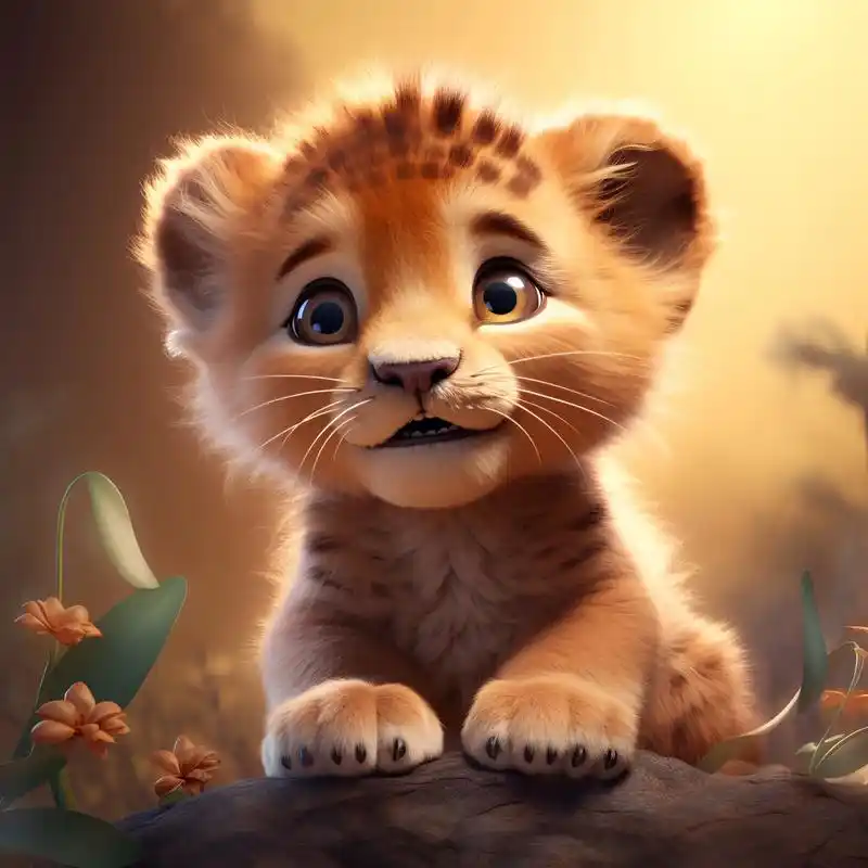 呆萌的小狮子.#图文伙伴扶持计划 #神奇动物在抖音 #狮子王 - 抖音