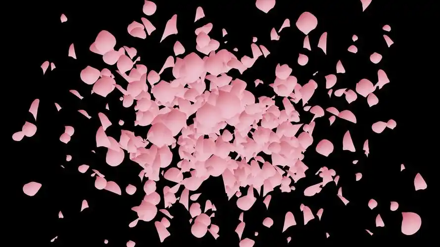 唯美樱花花瓣散开转场透明通道视频素材视频特效素材-千库网