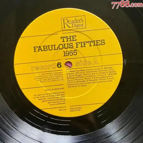 1955五十年代流行歌曲-12寸黑胶lp-135_老唱片/胶片_第3张_7788音像