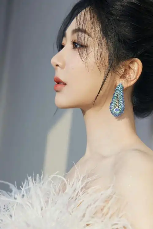 杨紫流光羽毛裙##长相思演唱会