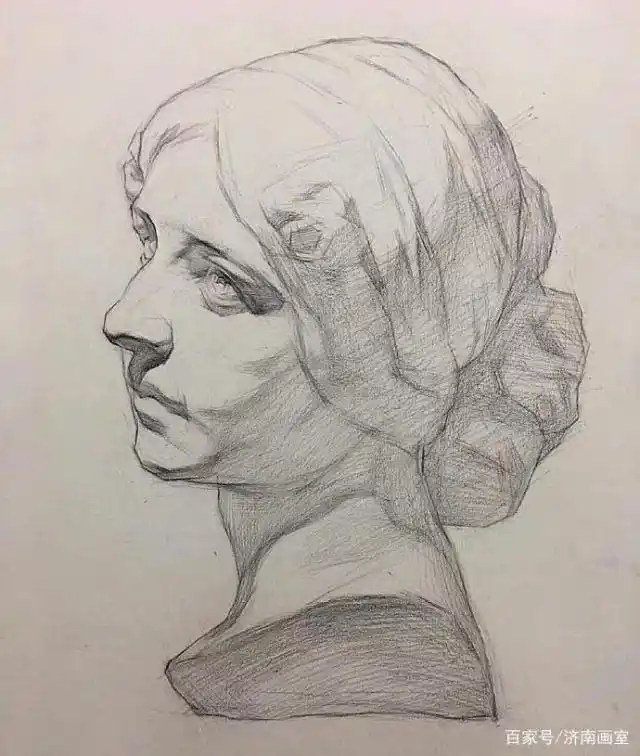 石膏头像不会画?那是你没看到这篇写生素描石膏头像绘画的方法