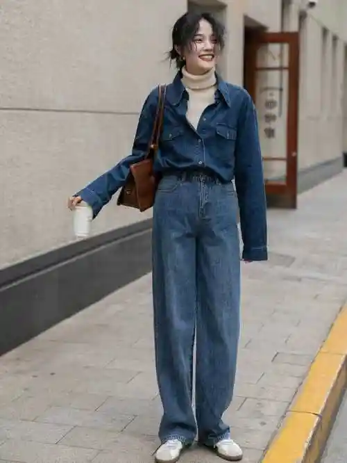 牛仔衬衫怎么搭配好看女,女生牛仔衬衫搭配什么裤子好看 - 千梦