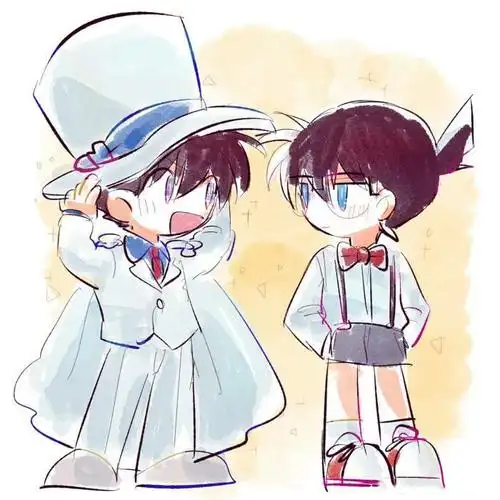 假如怪盗基德也变小了他会和柯南成为朋友吗