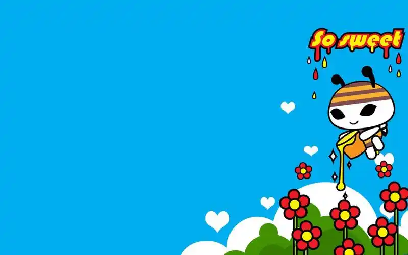 卡通小蜜蜂ppt背景图片