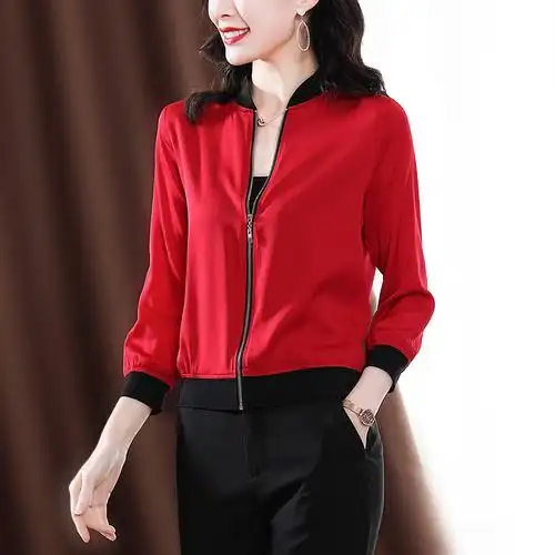 嘉兴桑辰锦旗舰店女装/女士精品短外套更新时间:2022年12月17日红色