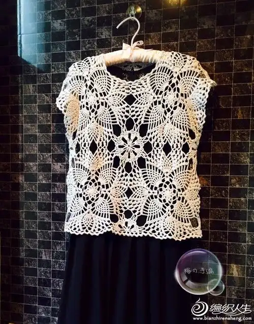 女士钩针拼花衫