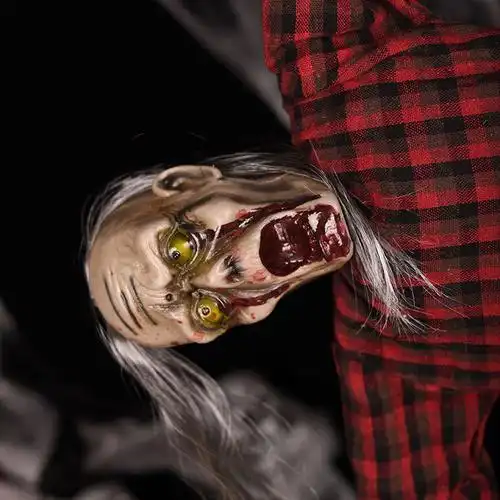 万圣节吊鬼惨叫吊死鬼鬼节密室鬼屋酒吧恐怖装饰道具发光发声骷髅