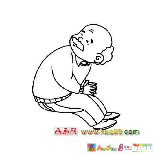 席地而坐的老人简笔画2老爷爷侧面简笔画图片大全古装老人简笔画360