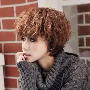 玉米烫懒人卷发假发女全头套网红大波浪lolita空气刘海羊毛卷蓬松0人