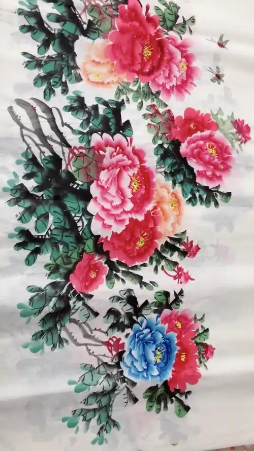 陈芬清六尺整张牡丹花开富贵