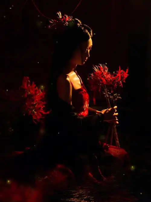 汉服摄影孟婆似温柔的光散落于人间