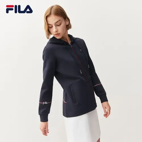 filaphilliplim斐乐女士针织上衣2021春季新款长袖运动茄克