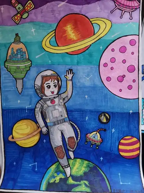 放飞想象 描绘未来 平安路小学科幻画比赛作品展览