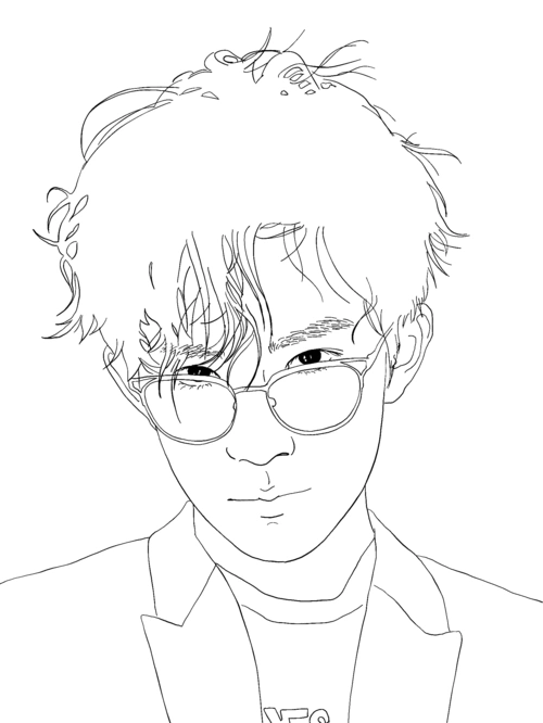 照片临摹练习易烊千玺