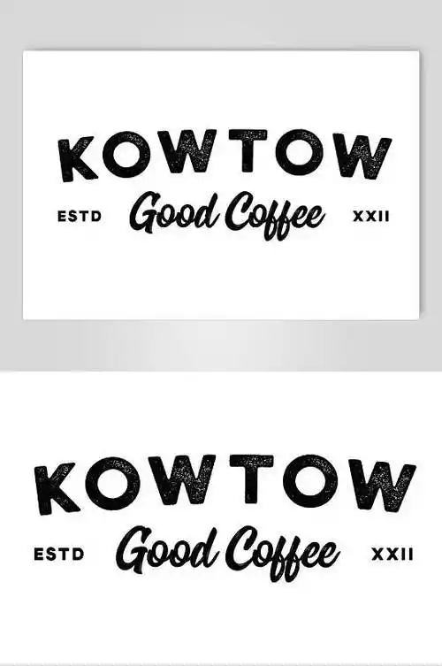 黑色简约英文标志logo设计素材