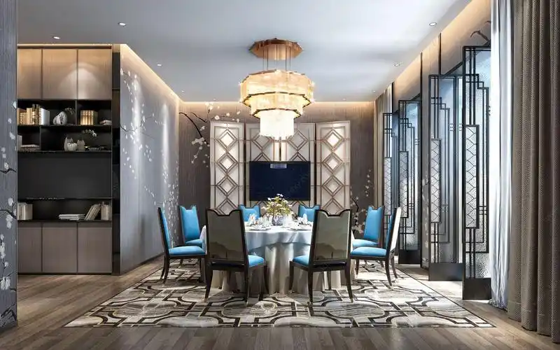 下载将不再收取费用学哟网中式餐厅包间模型由3d设计师咫尺天涯上传