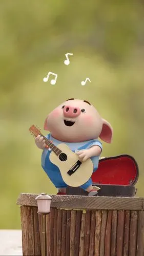 能唱能弹的猪小屁,高清图片,手机壁纸