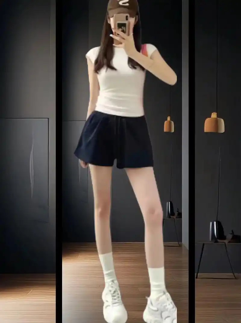 休闲运动短裤女显瘦版型百搭夏季新款.