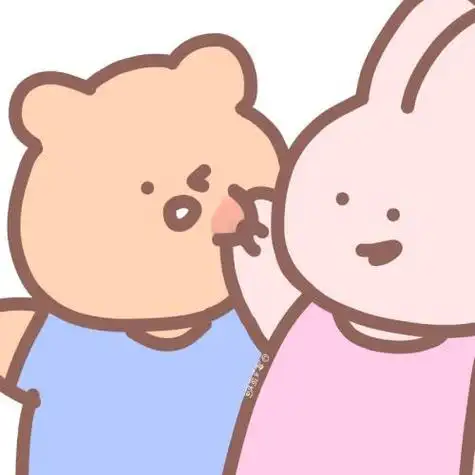 卡通情侣头像呆萌一对,爱情关系里要懂得互让