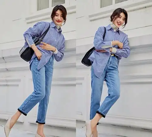 高跟鞋和牛仔裤的搭配也需要运用一些小技巧,我们来一起来看看怎么