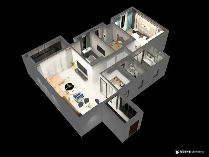 现代风格三室三厅装修设计效果图