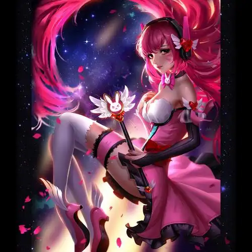 dva粉色裙子星空唯美梦幻4k图片