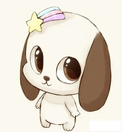 狗狗简笔画彩色可爱